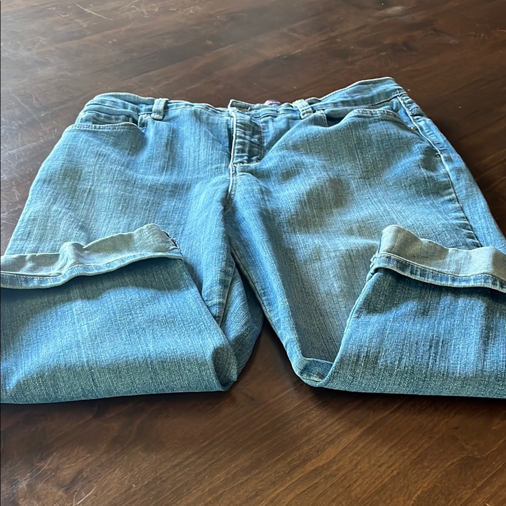 Gloria Vanderbilt Blue Boyfriend Jeans Relaxed Fit Capris